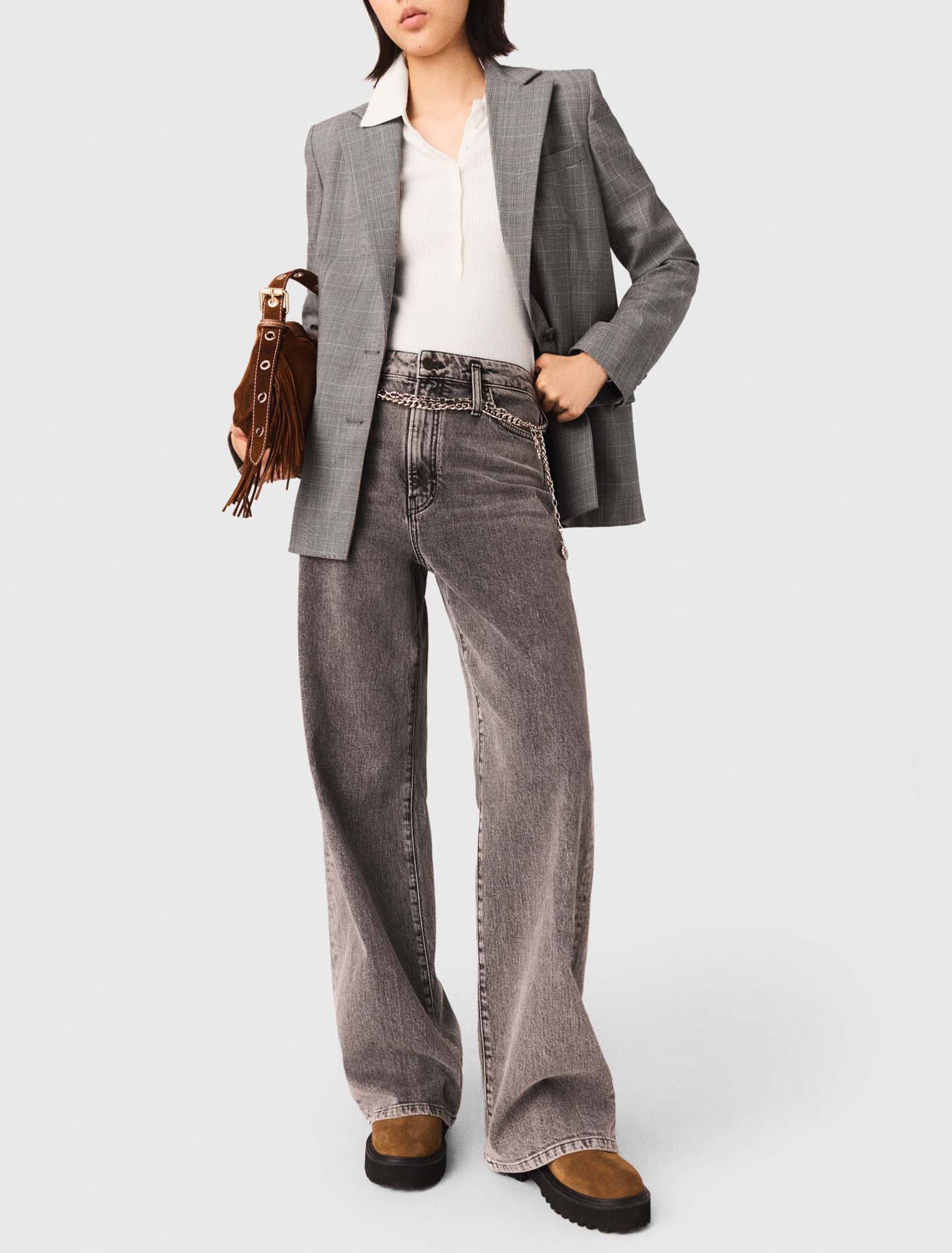 Vaquero ancho cintur&oacute;n de eslabones