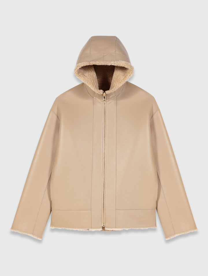 Abrigo reversible con capucha