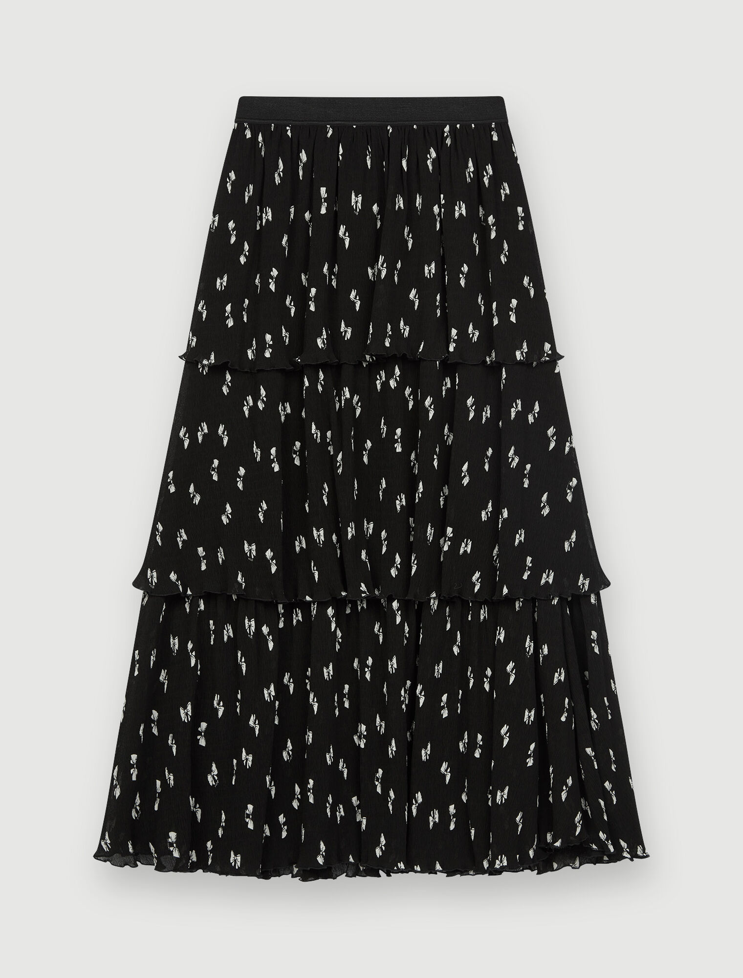 Minifalda plisada con estampado de lazos
