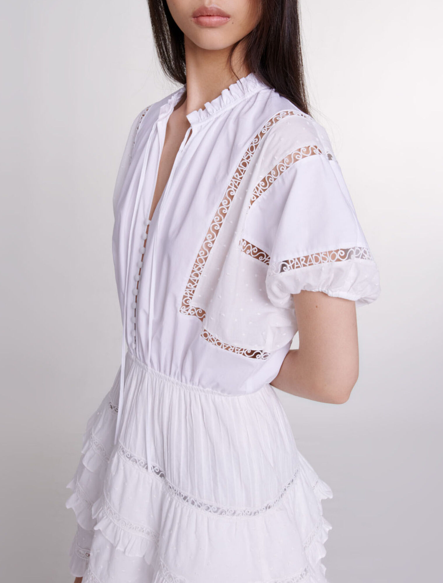 Vestido corto bordado