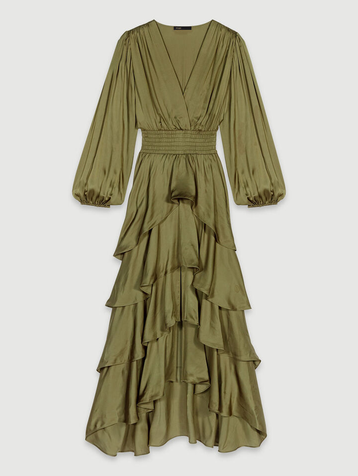 Vestido largo con volantes