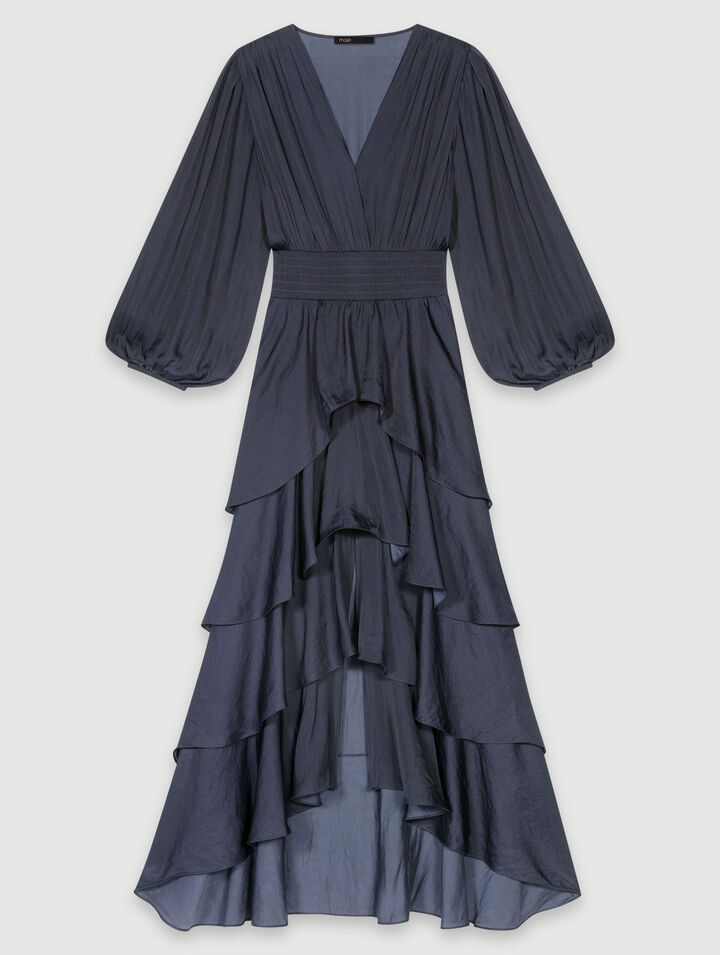 Vestido largo con volantes