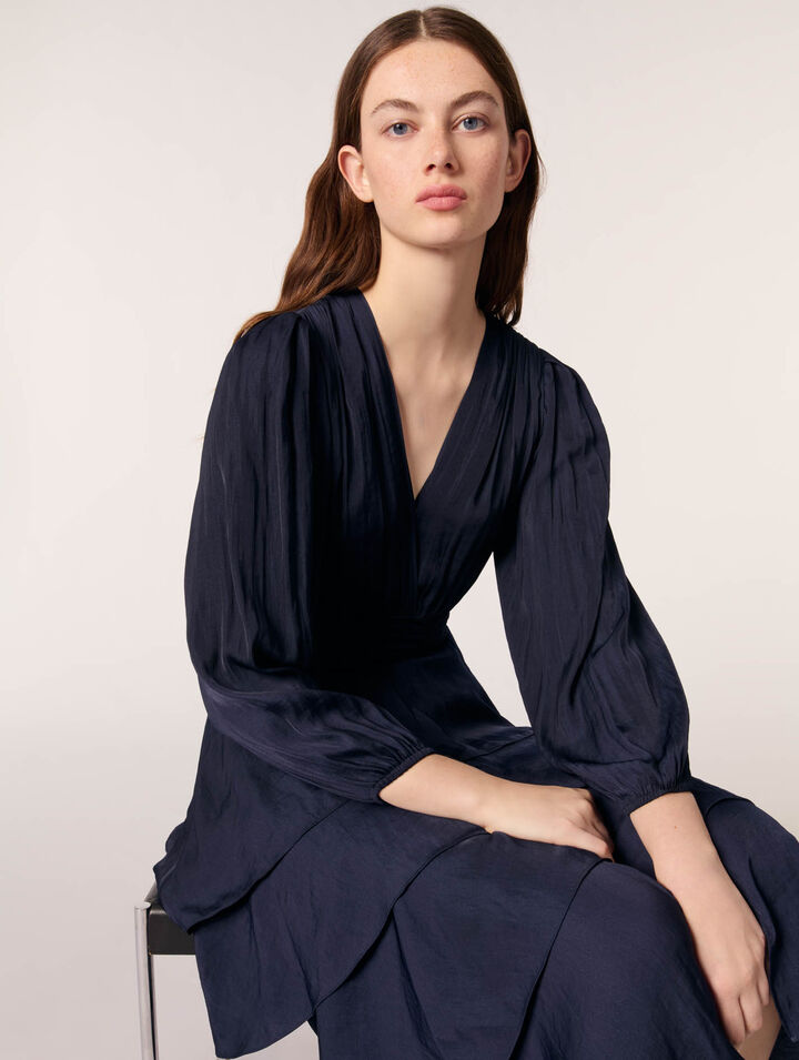 Vestido largo con volantes