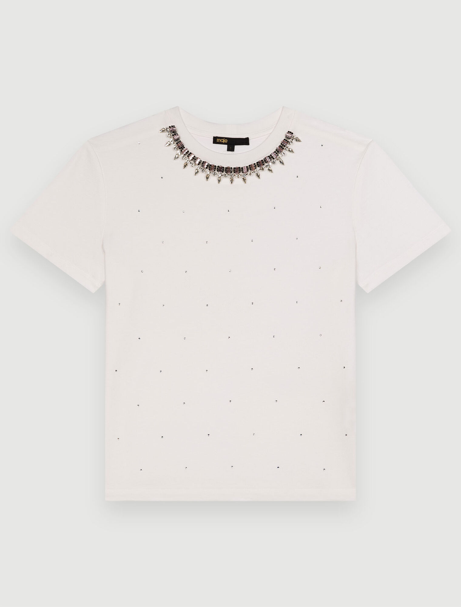 Camiseta de punto con strass