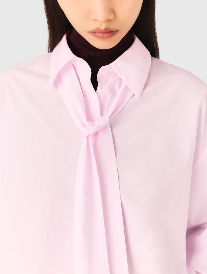 Camisa corta con lavallière