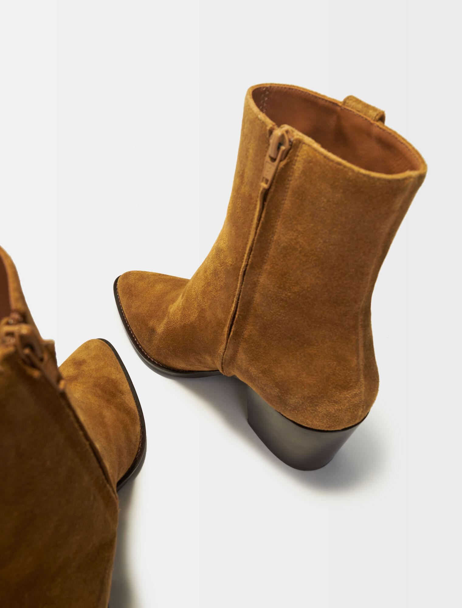 Botas de piel de ante camel