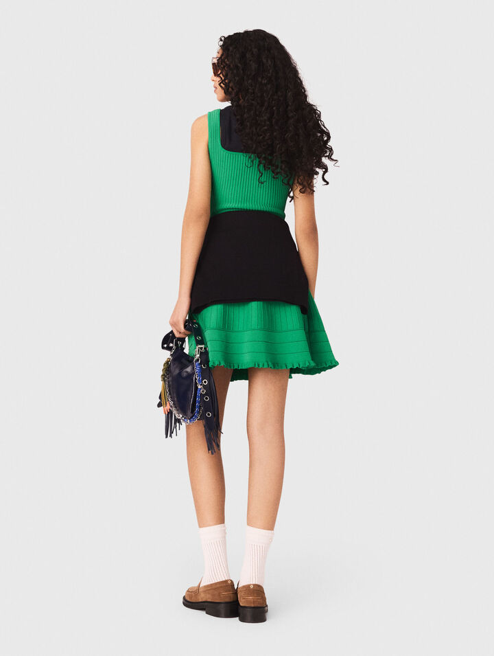 Vestido acampanado de punto