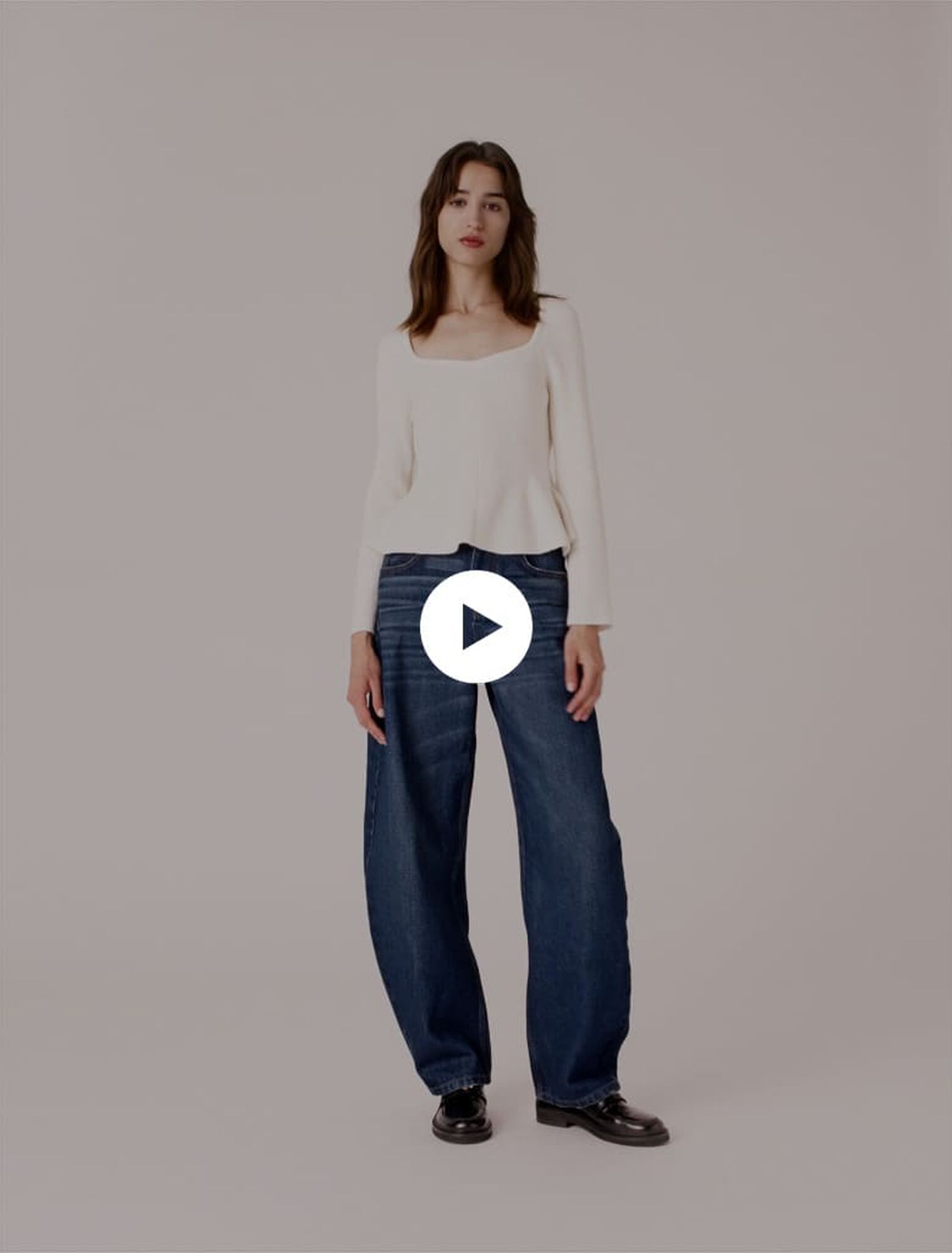Jersey con talle peplum
