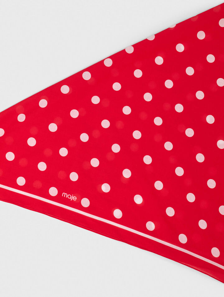 Bandana de algod&oacute;n con lunares