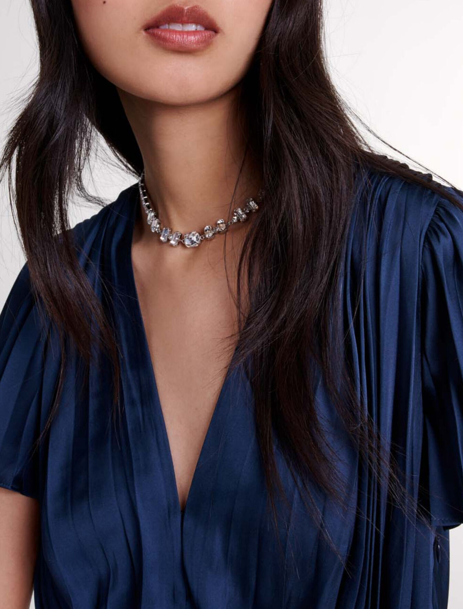 Vestido corto plisado 