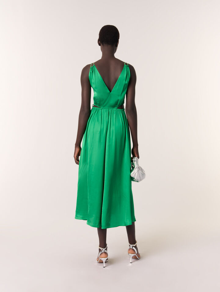 Vestido largo de rasete