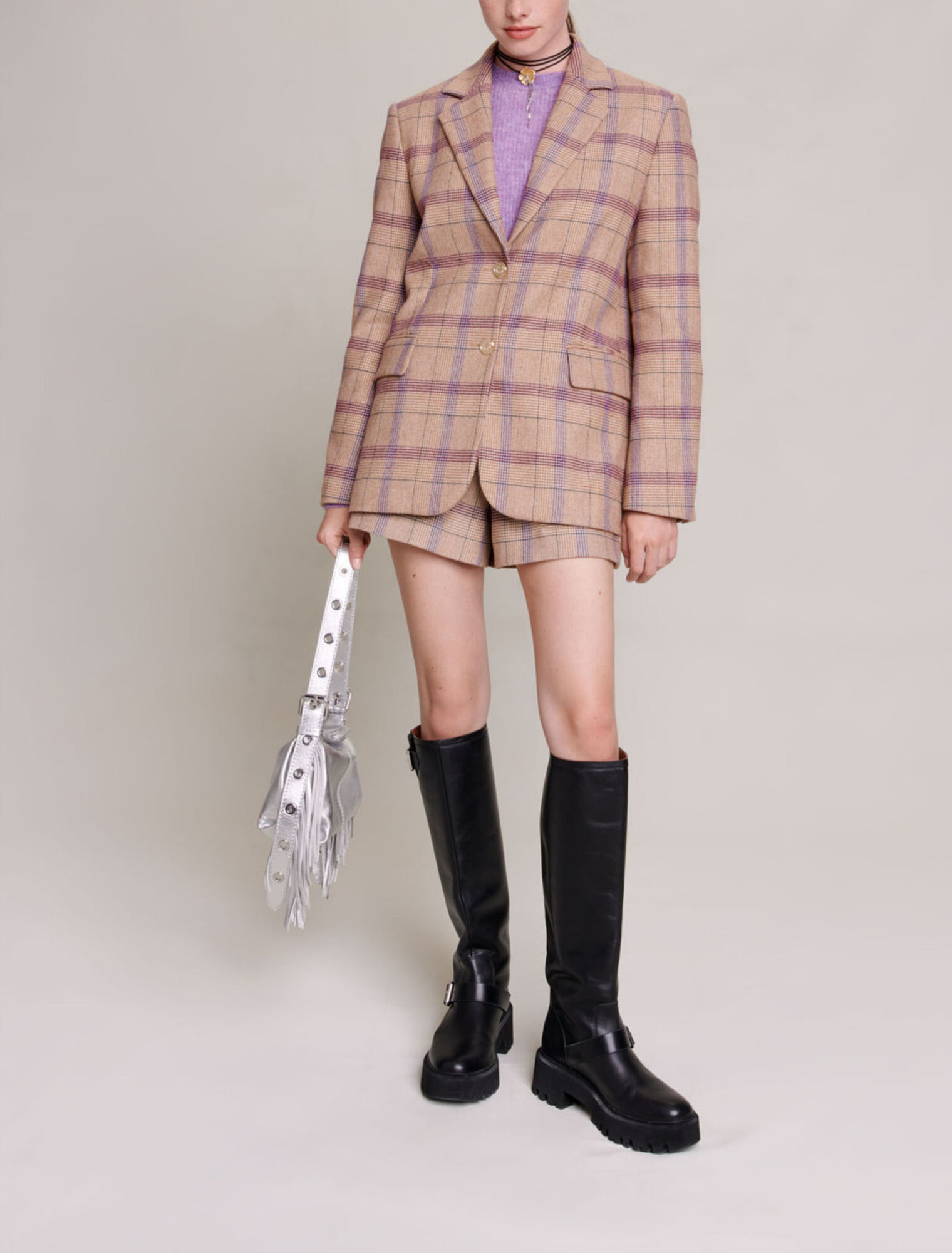 Chaqueta de traje a cuadros