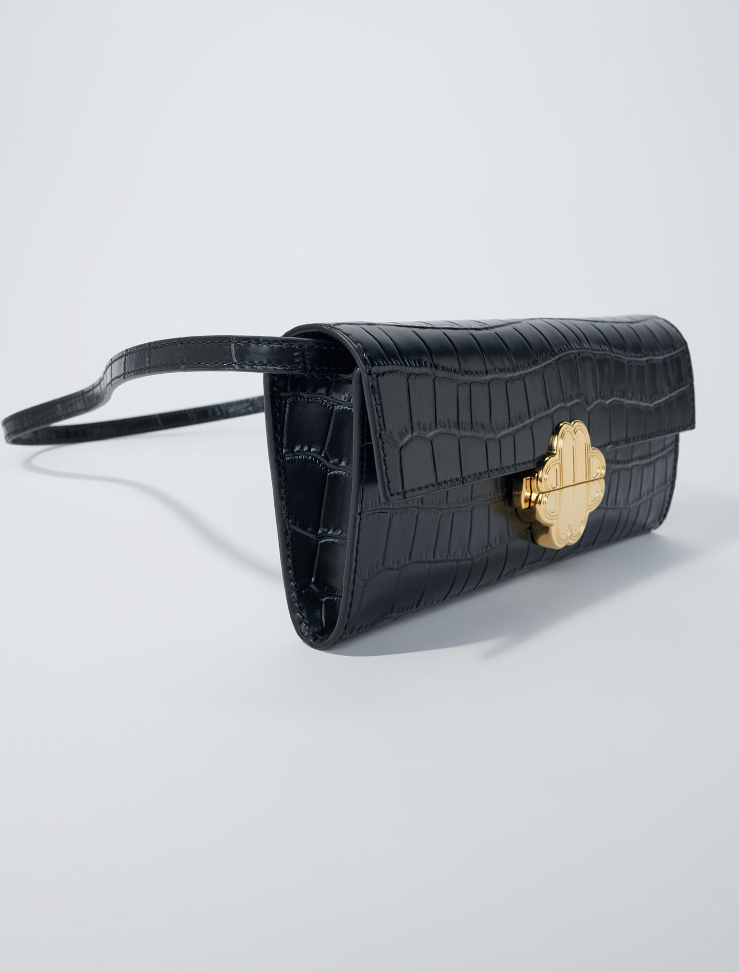 Bolso en cuero repujado de cocodrilo