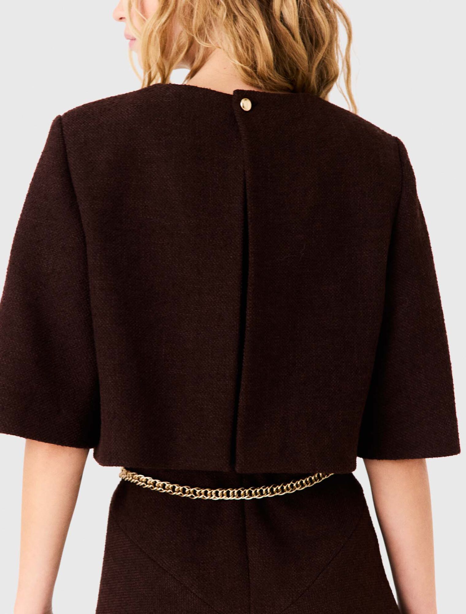 Vestido capa 2 en 1 de tweed