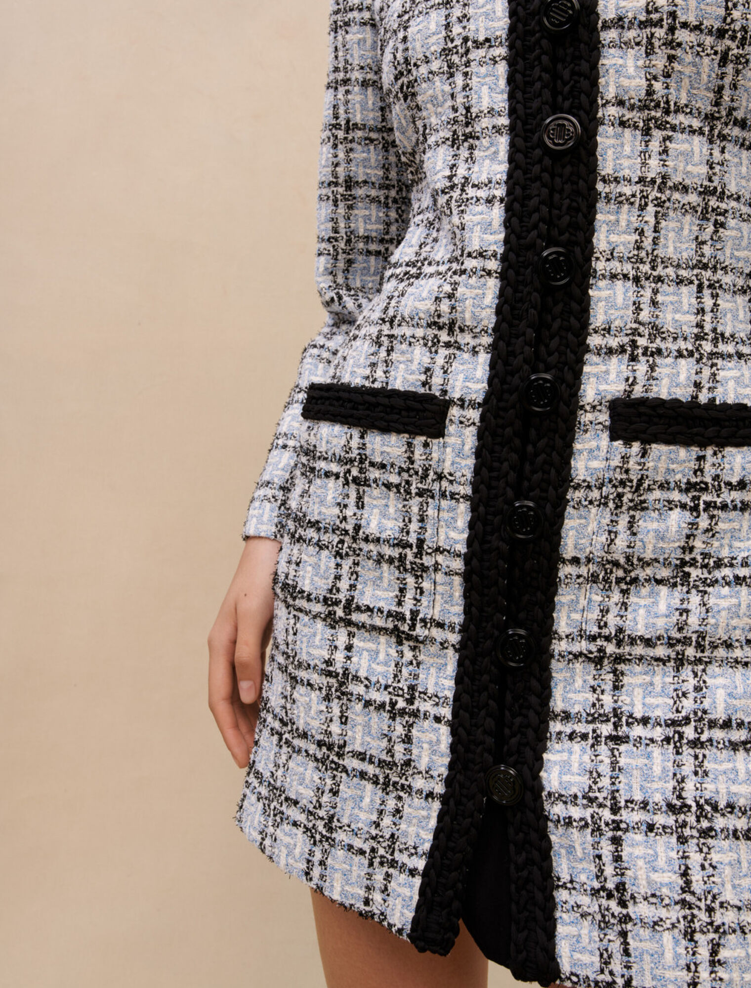 Vestido efecto tweed