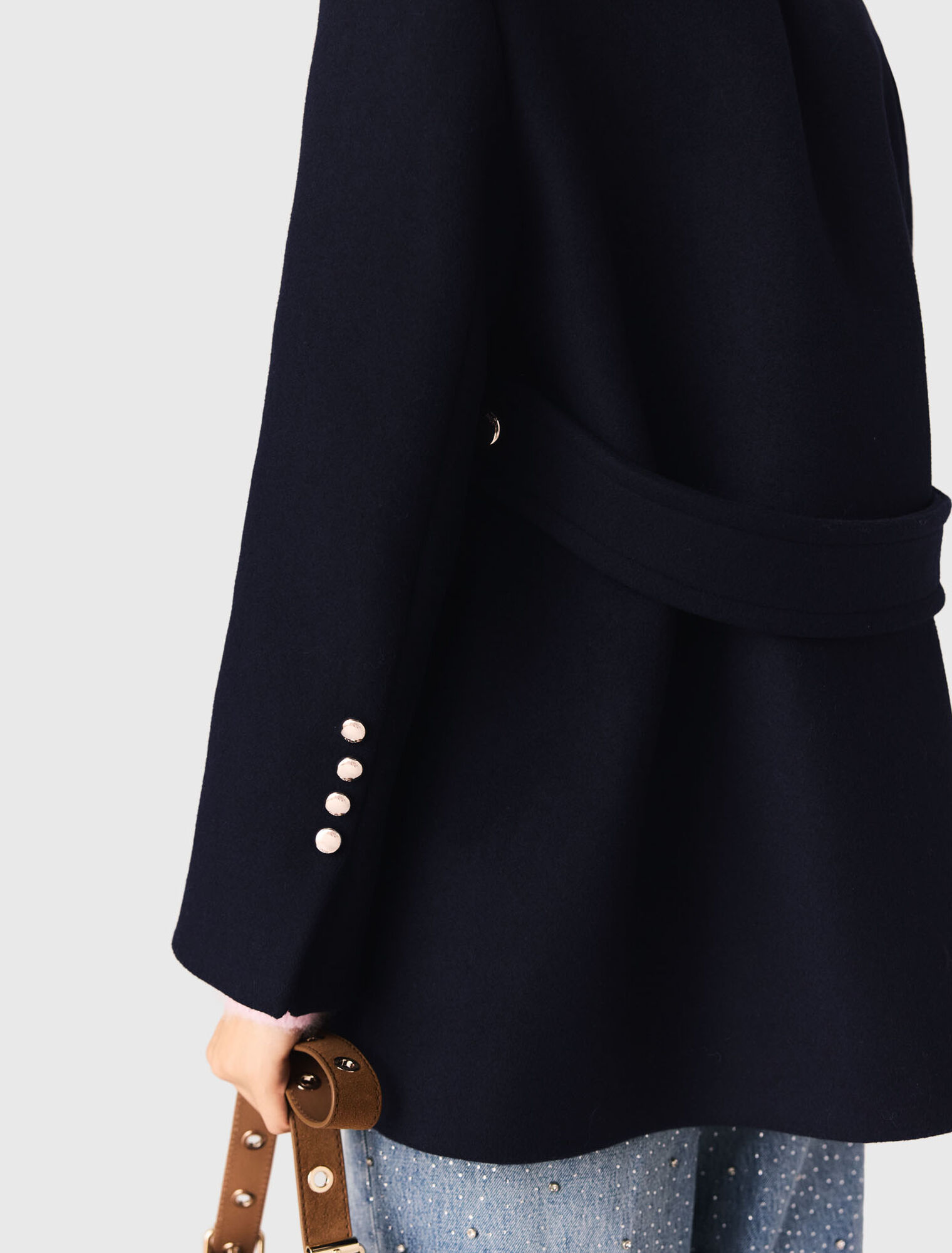 Abrigo de mezcla de lana