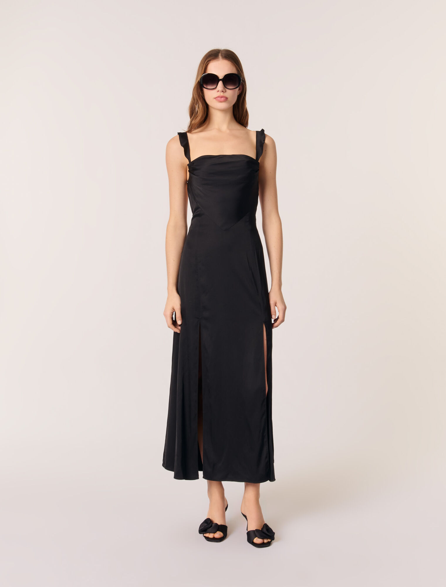 Vestido largo satinado