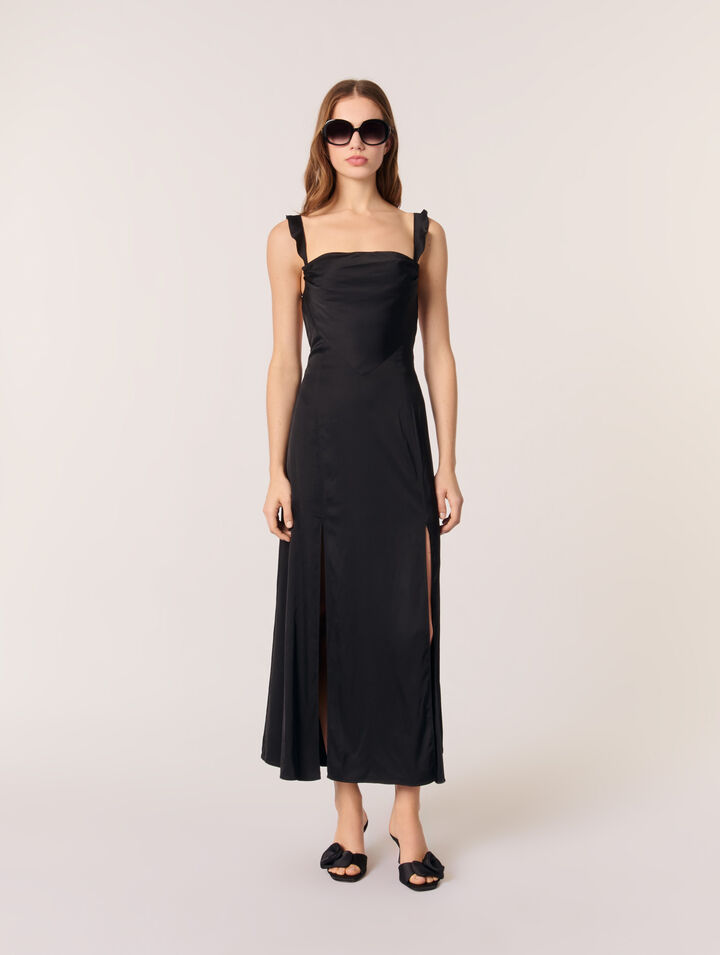 Vestido largo satinado