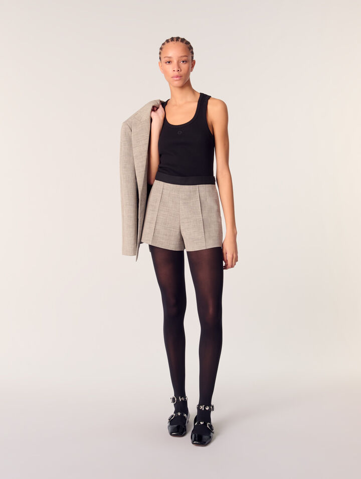 Short estilo sastre con pinzas