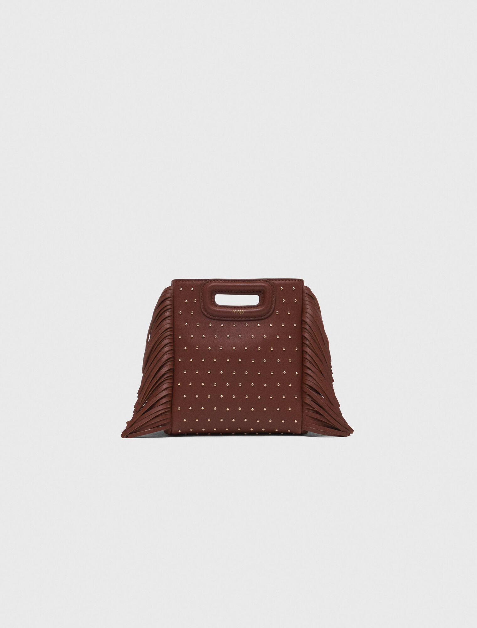 Bolso M mini de cuero y tachuelas