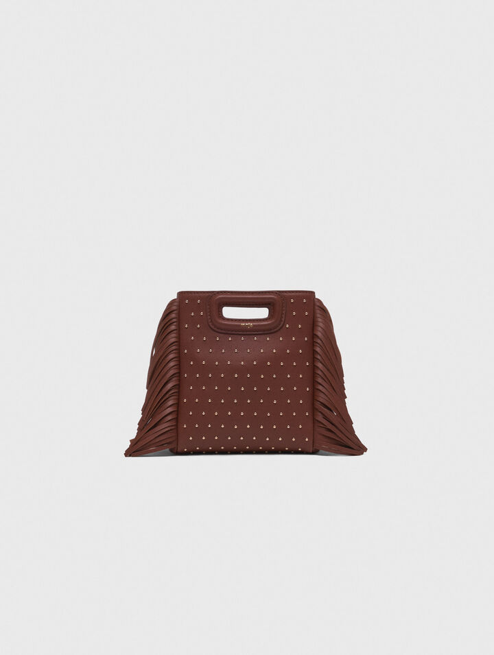 Bolso M mini de cuero y tachuelas