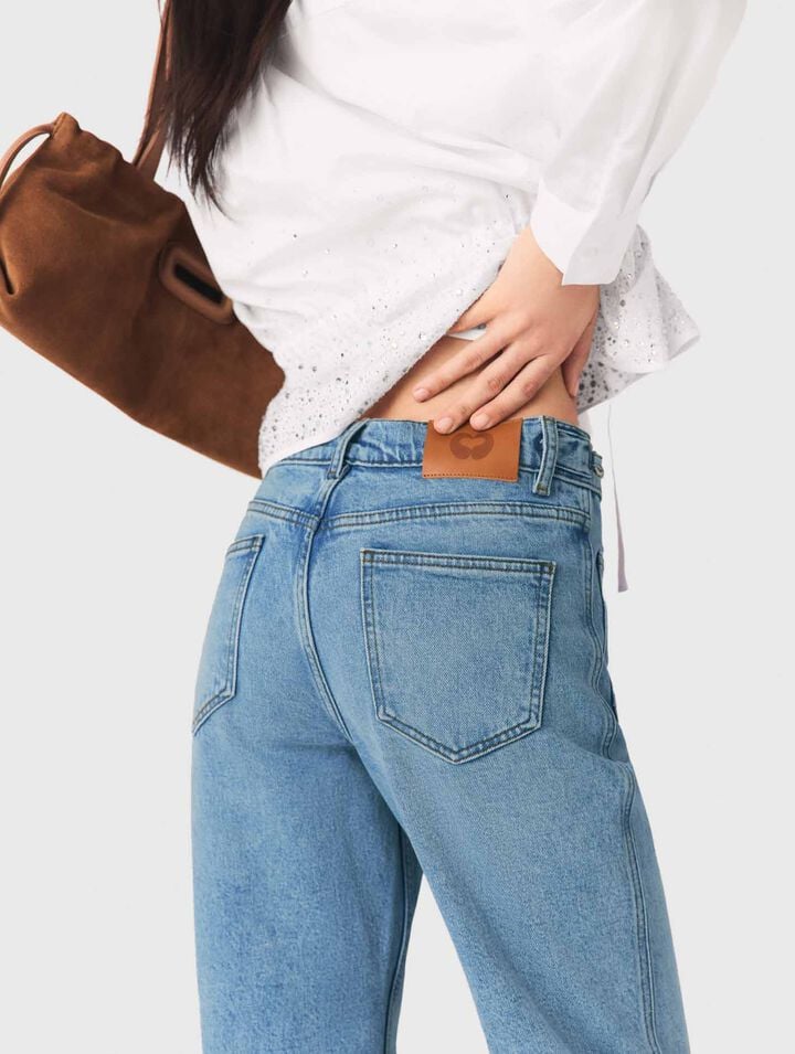 Vaquero recto con cadenas