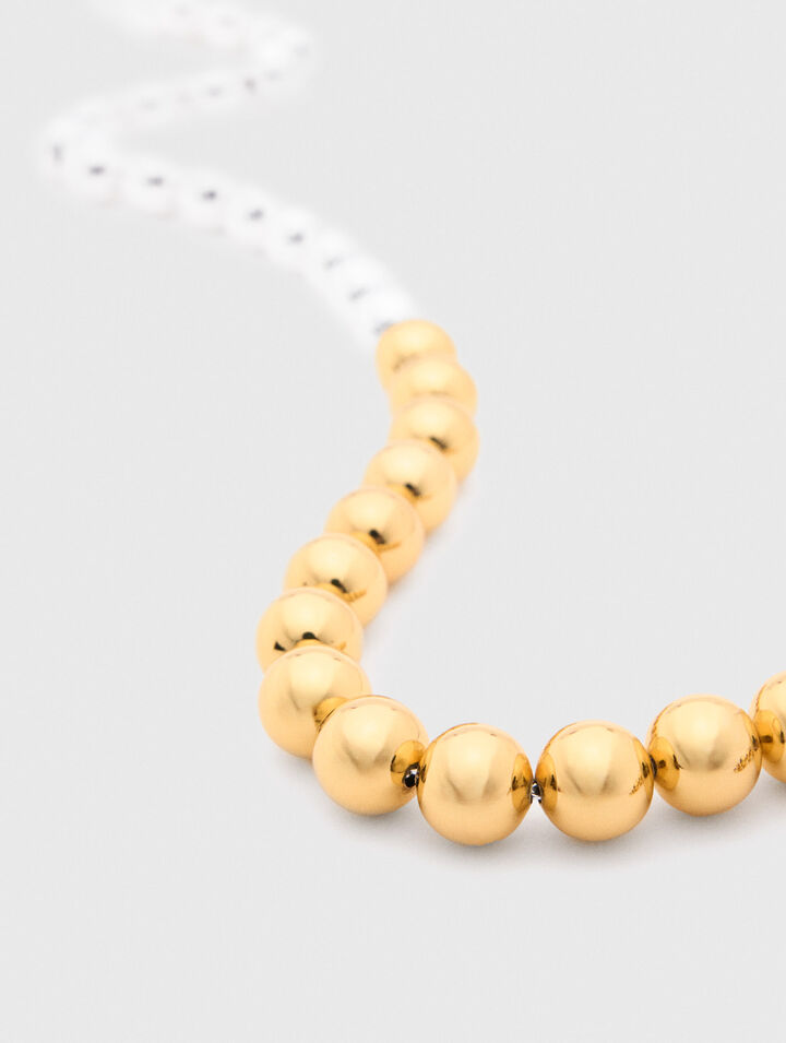 Collar de cuentas bicolor