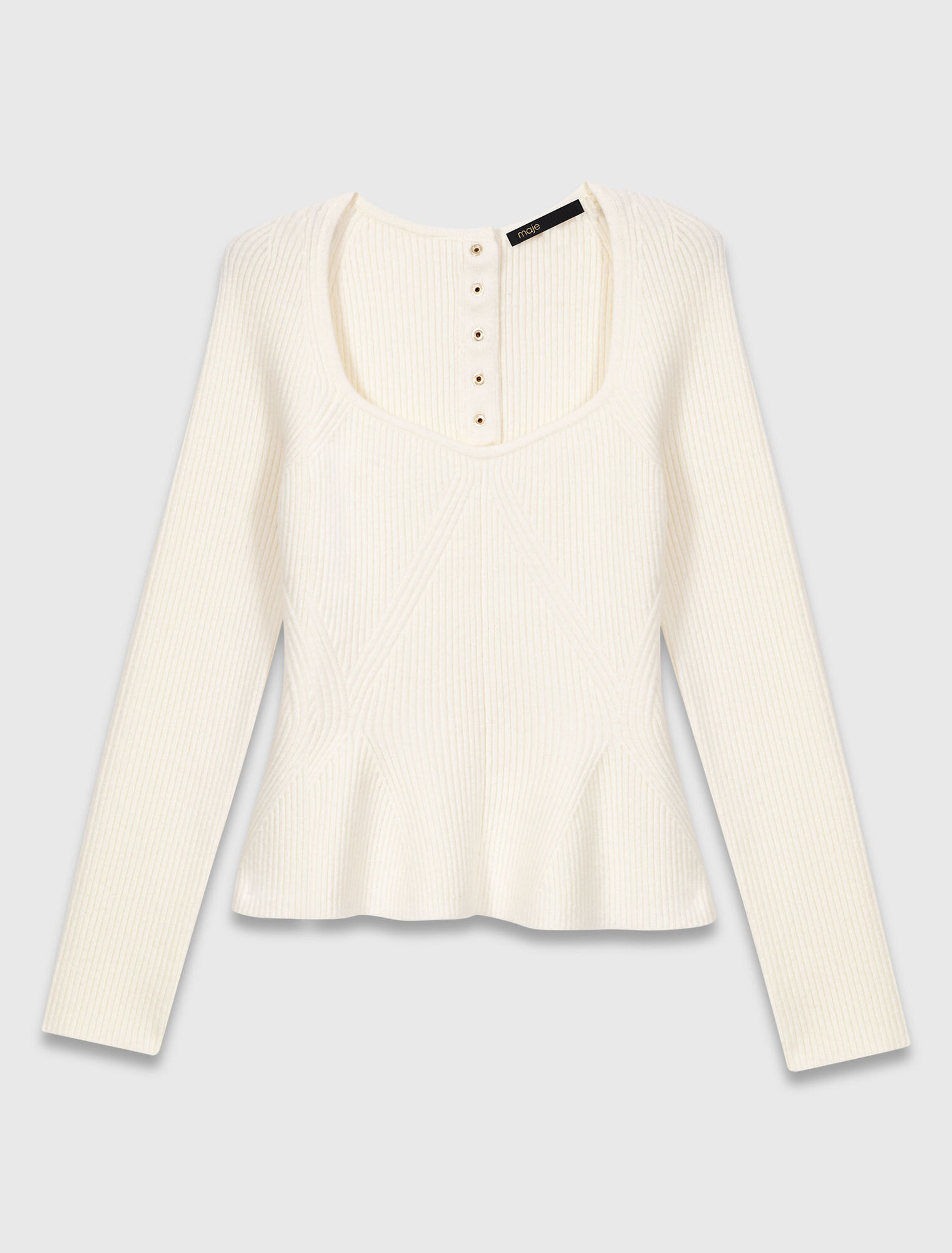 Jersey con talle peplum