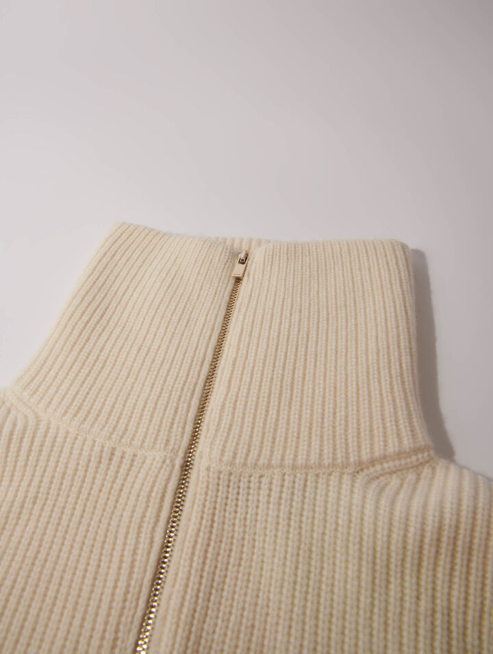 Cuello con cremallera de  cachemira