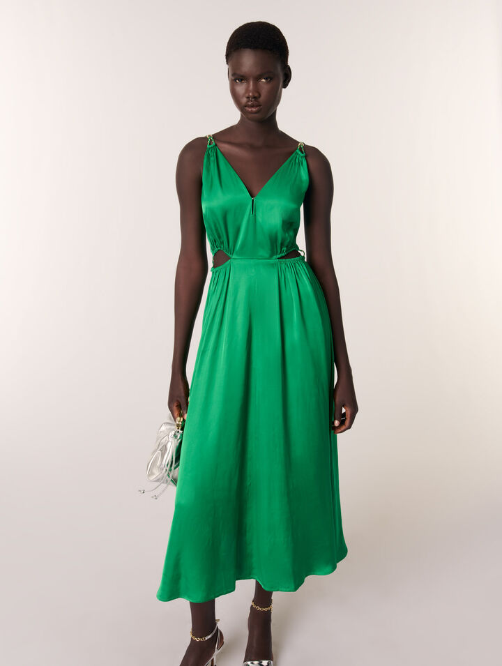 Vestido largo de rasete