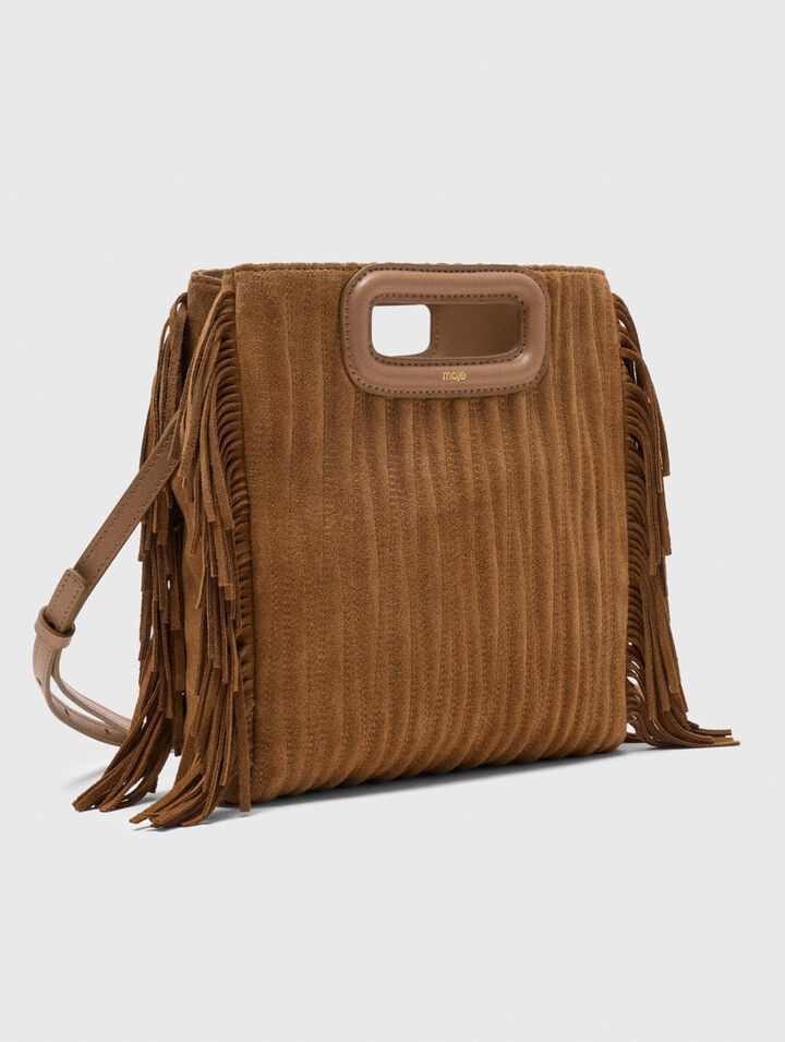 Bolso M de ante acolchado
