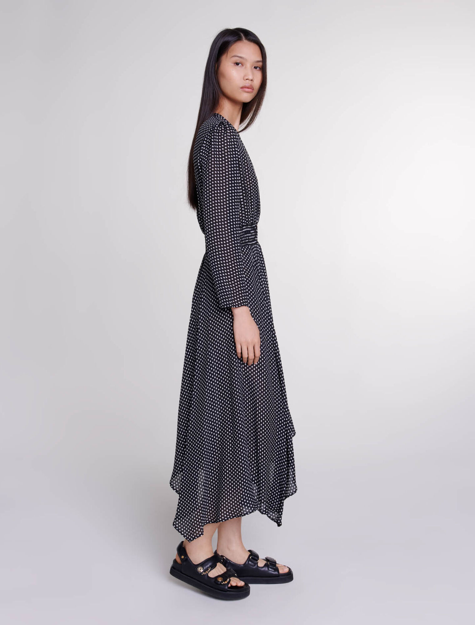 Vestido midi de lunares