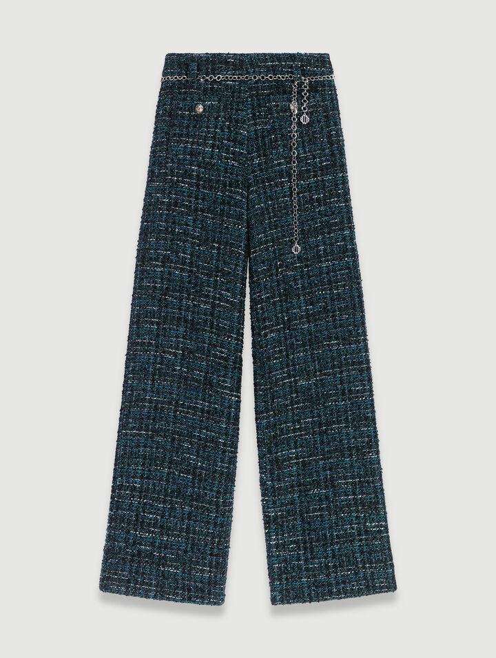 Pantalón holgado de tweed