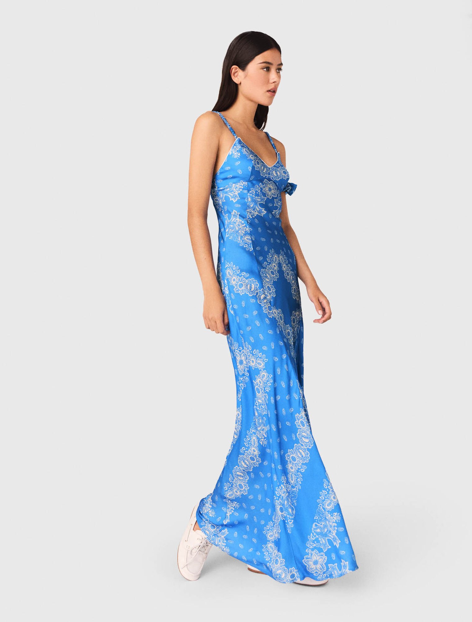 Vestido largo estampado