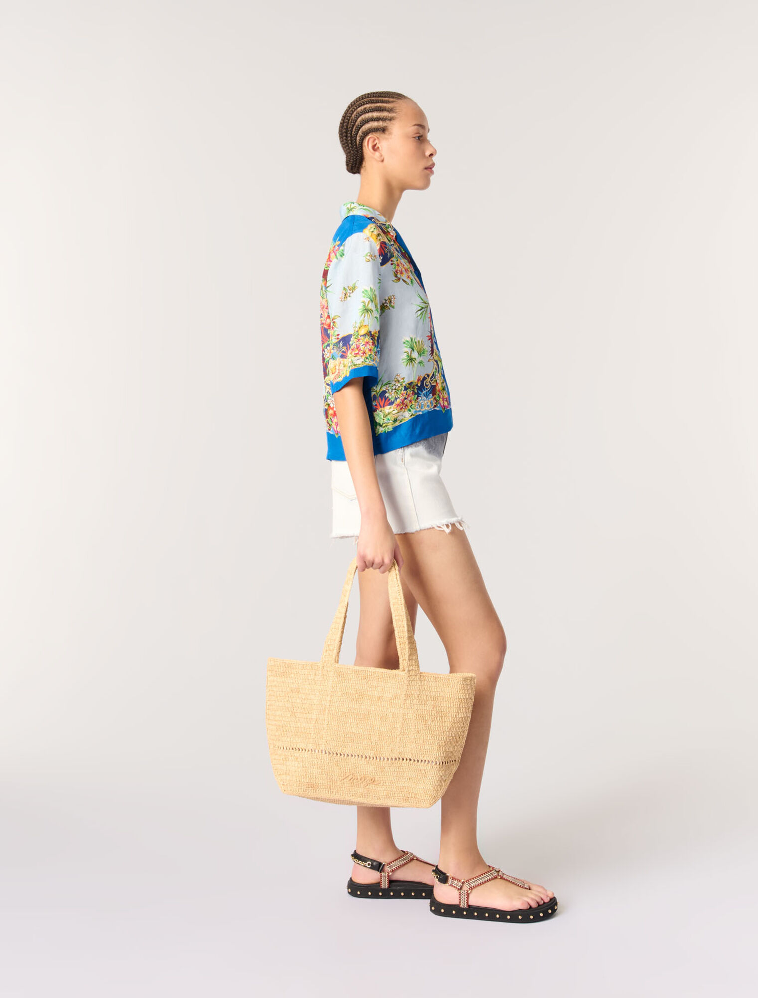 Camisa corta estampada