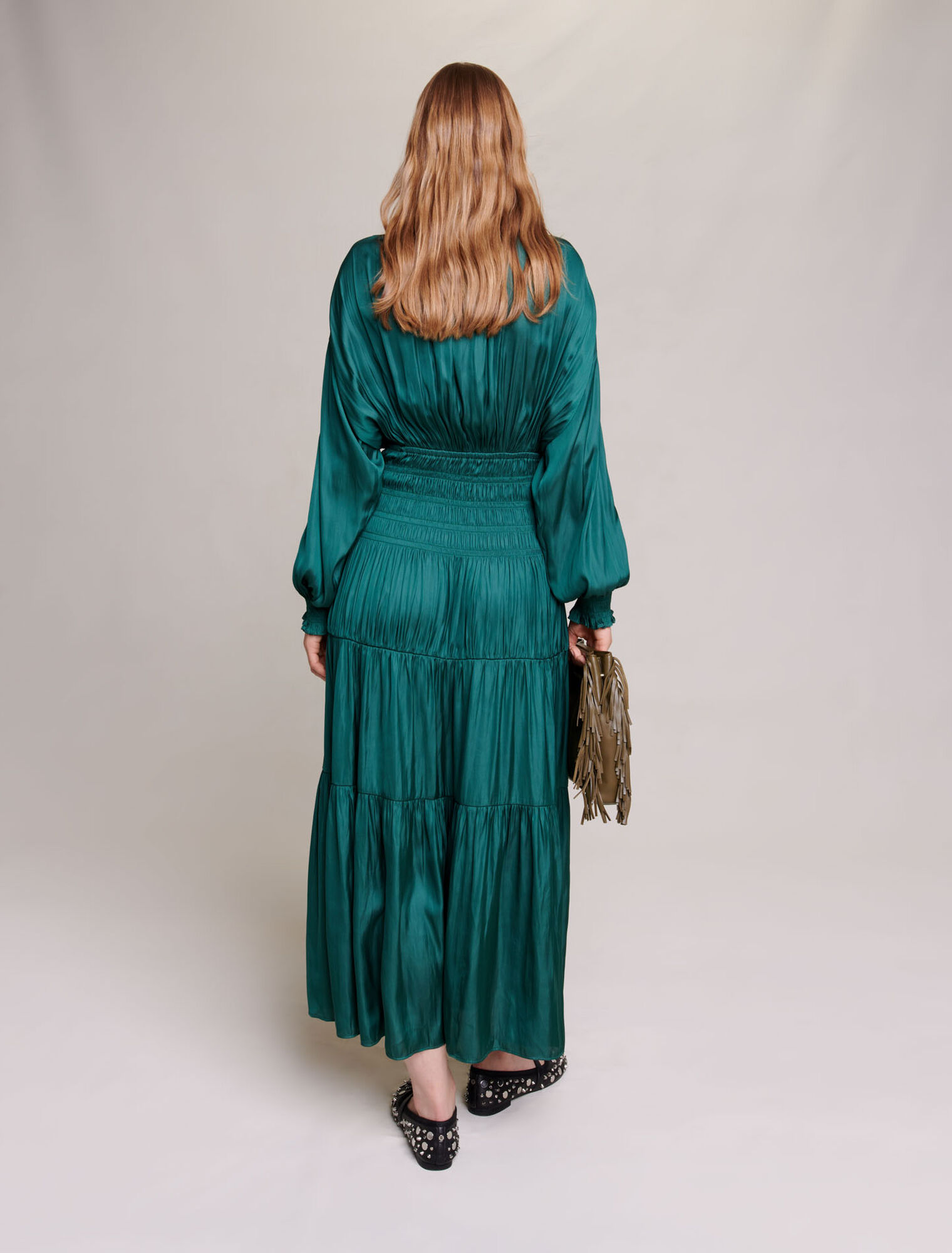 Vestido largo satinado