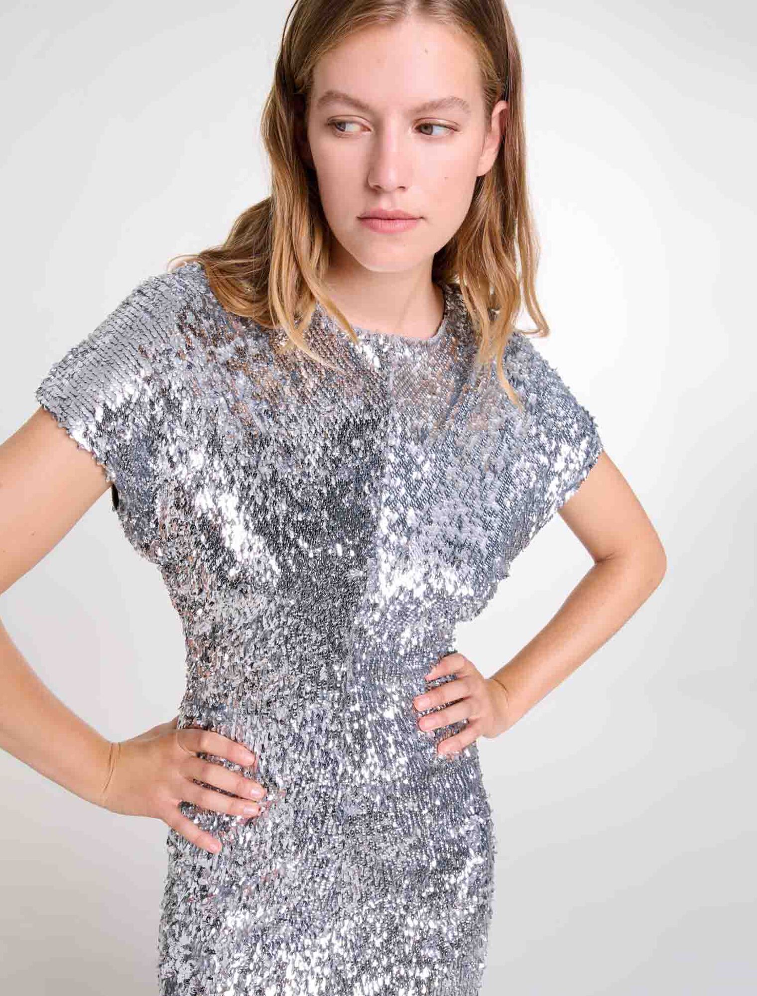 Vestido largo con lentejuelas