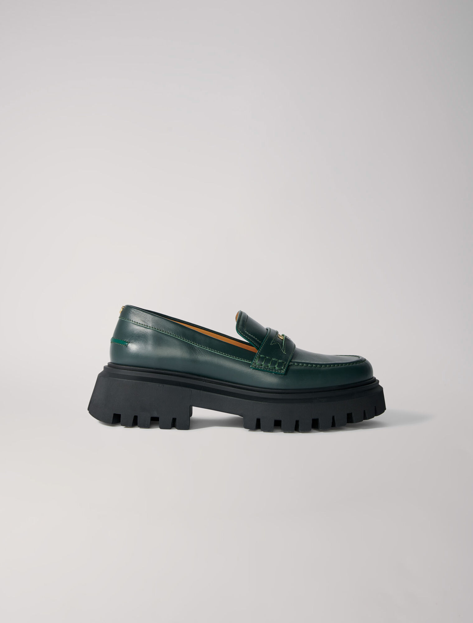 Mocasines de plataforma de piel