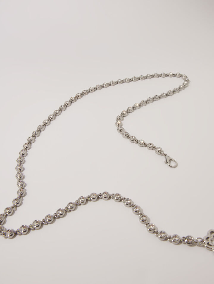 Cinturón de cadena y strass