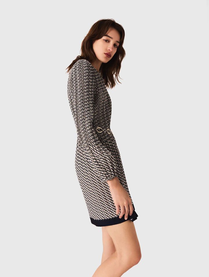 Vestido plisado estampado