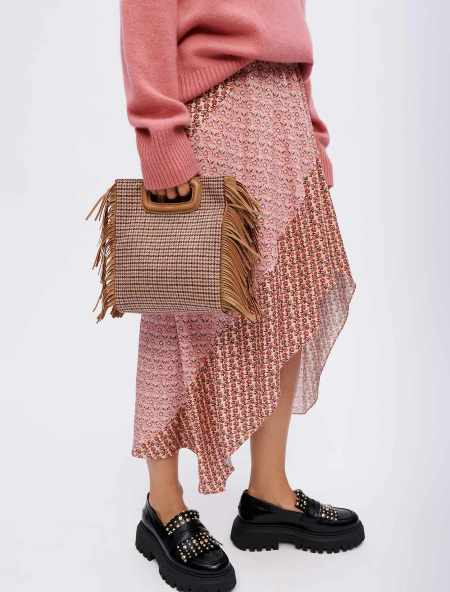 Falda asimétrica estampada