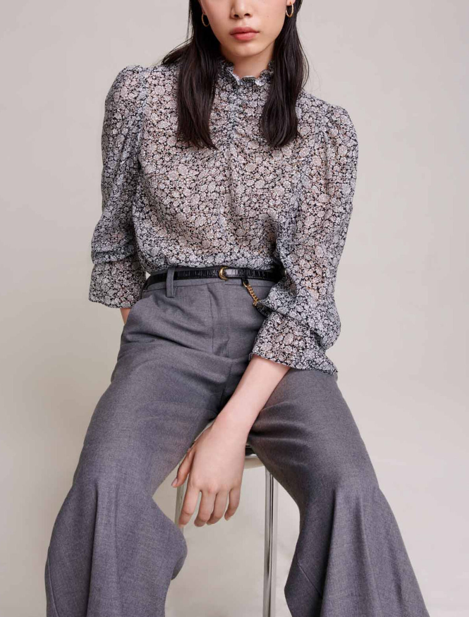 Blusa con estampado floral