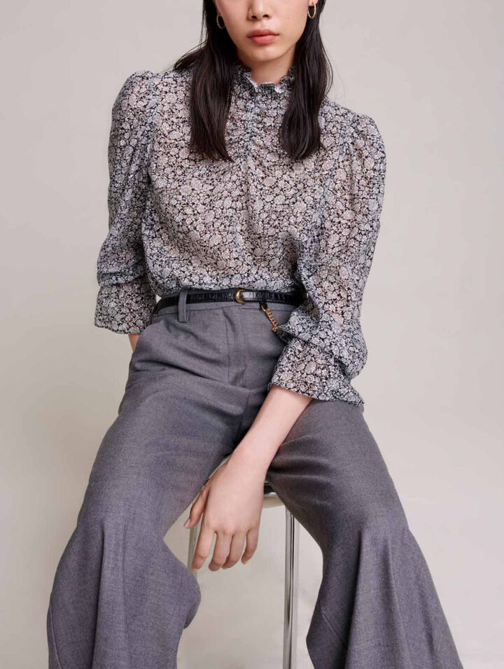 Blusa con estampado floral