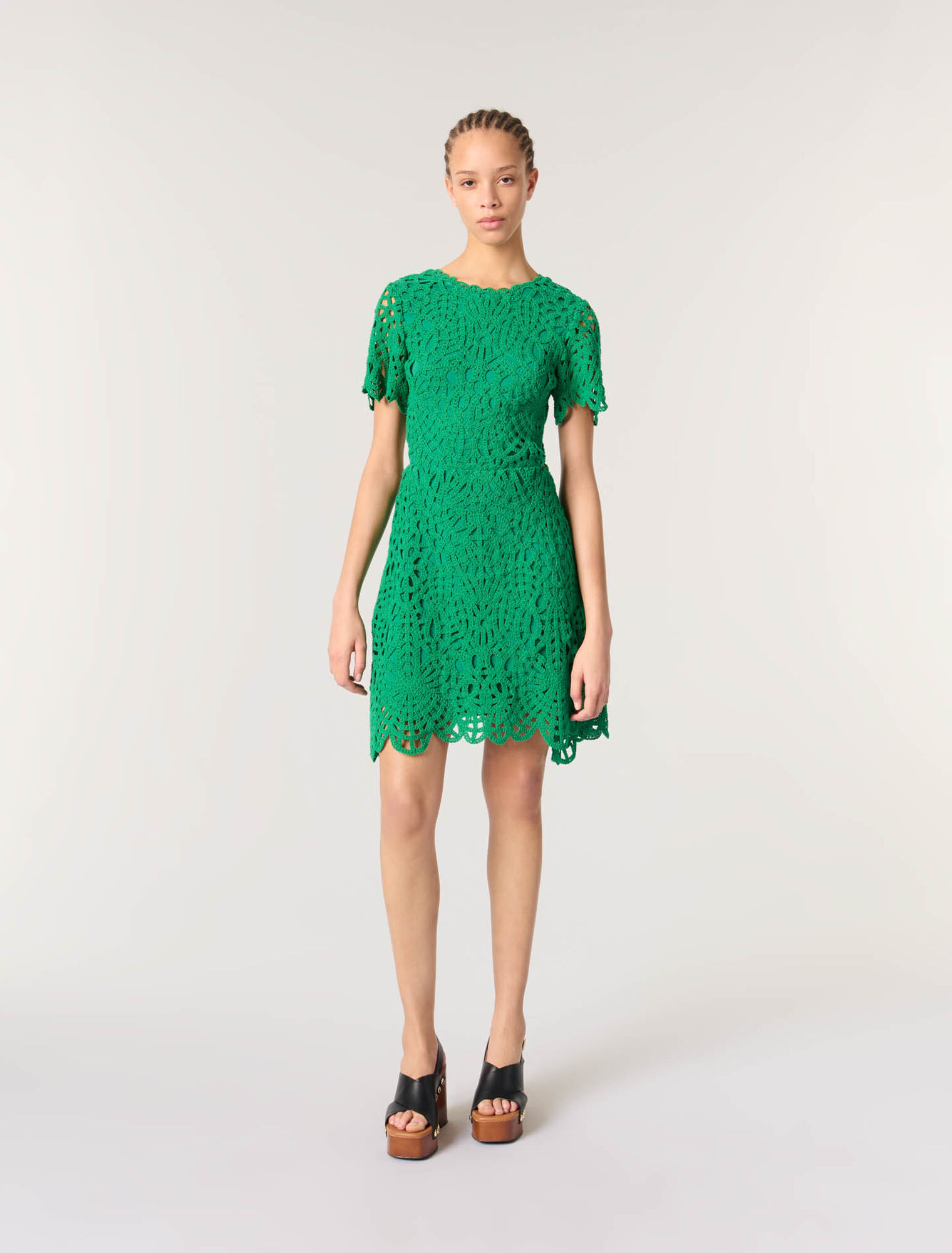 Vestido corto de ganchillo