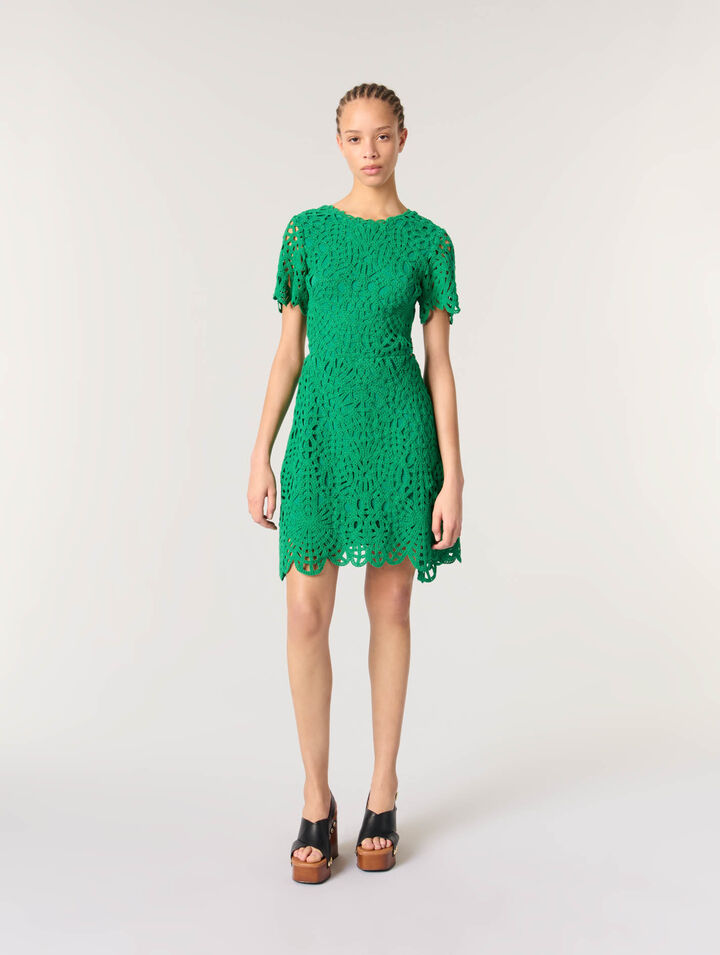 Vestido corto de ganchillo