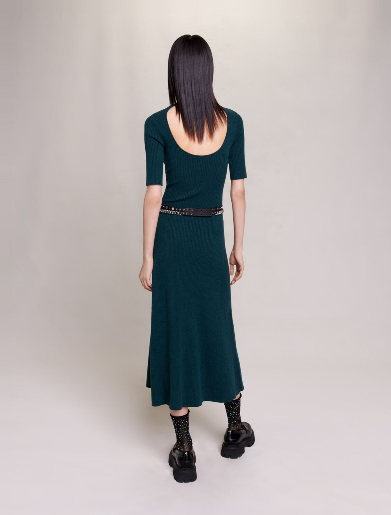 Vestido largo de punto