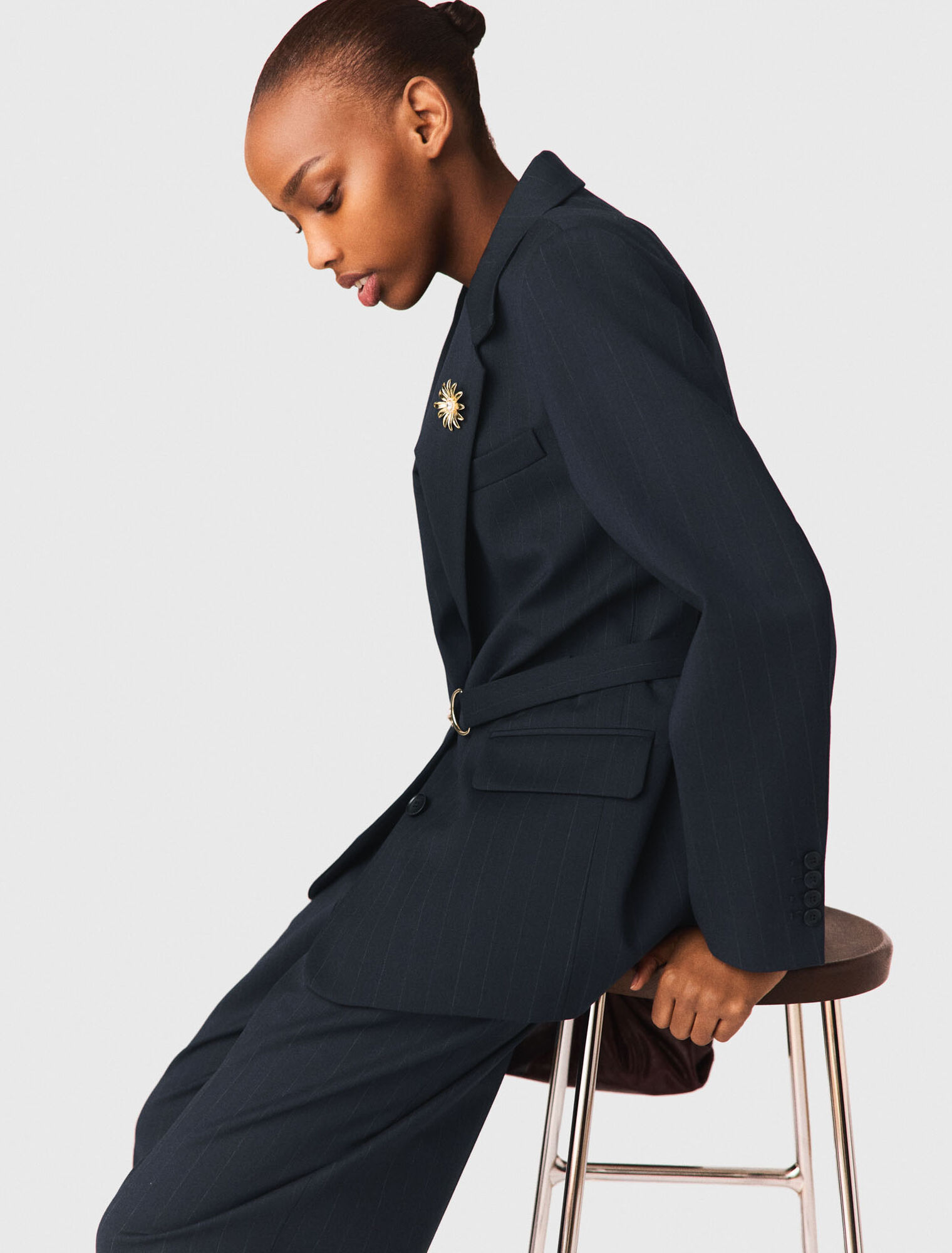 Chaqueta de traje a rayas