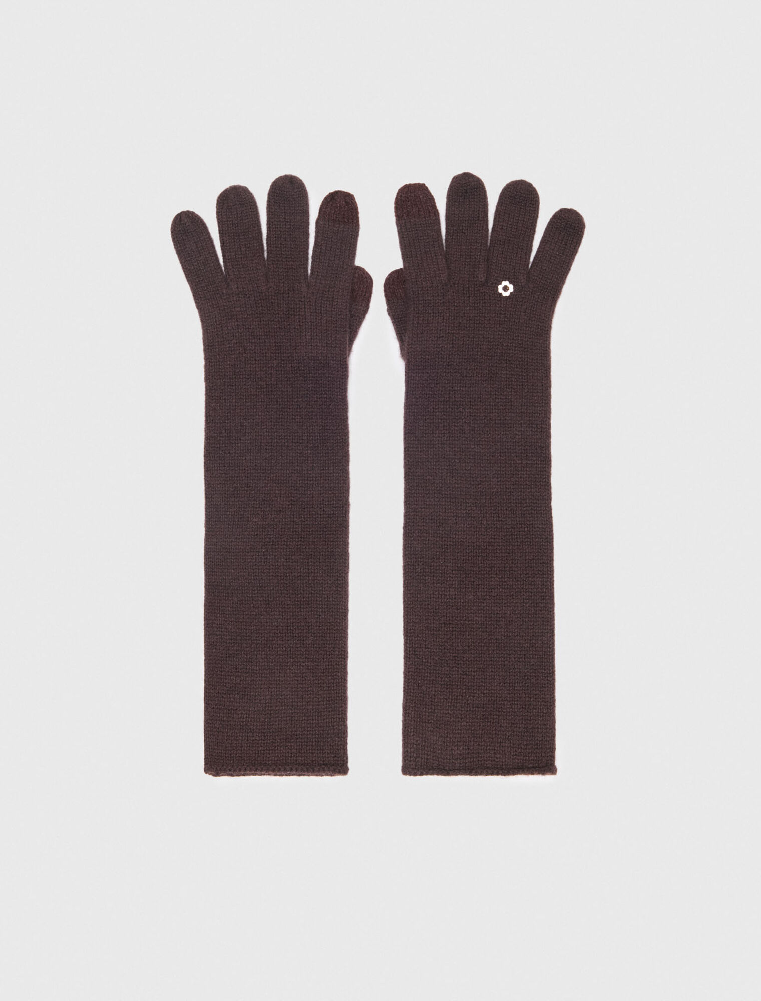 Guantes largos de lana y cachemira