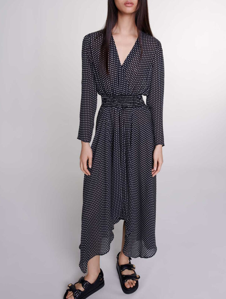 Vestido midi de lunares