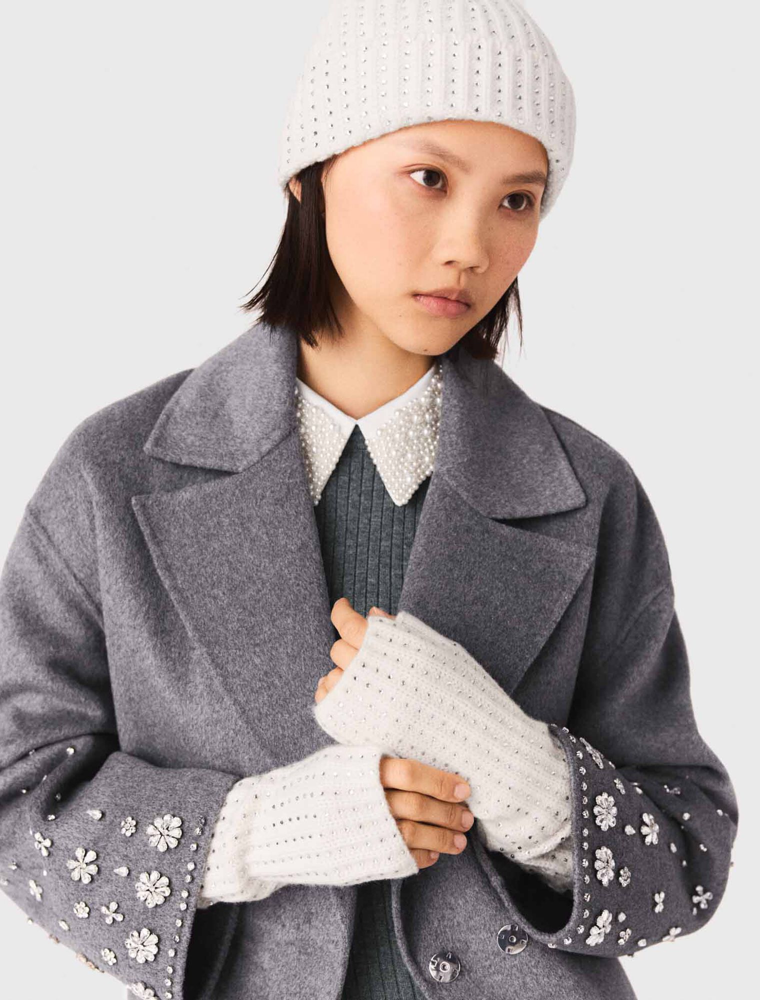 Gorro de lana con strass